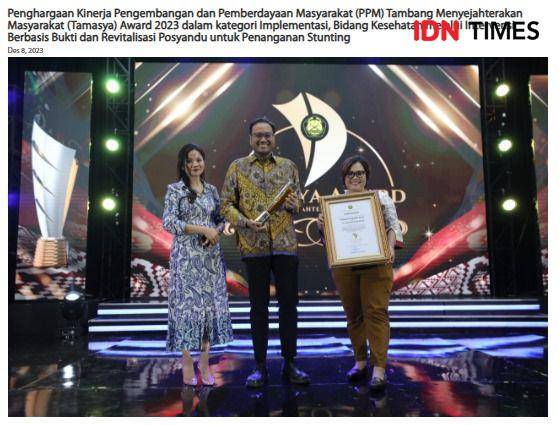 Website Agincourt Resources, Penghargaan Kinerja Pengembangan dan Pemberdayaan Masyarakat (PPM) Tambang Menyejahterakan Masyarakat (Tamasya) Award 2023 dalam kategori Implementasi, Bidang Kesehatan melalui Intervensi Berbasis Bukti dan Revitalisasi Posyandu untuk Penanganan Stunting