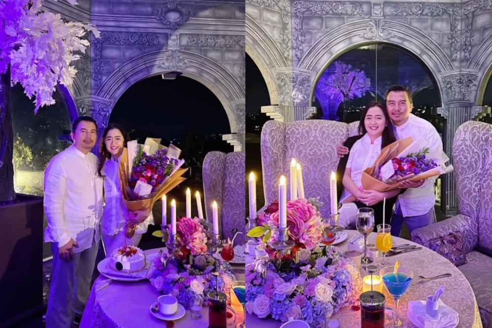 7 Momen Dinner Anniversary Vega Darwanti, Romantis Bareng Suami