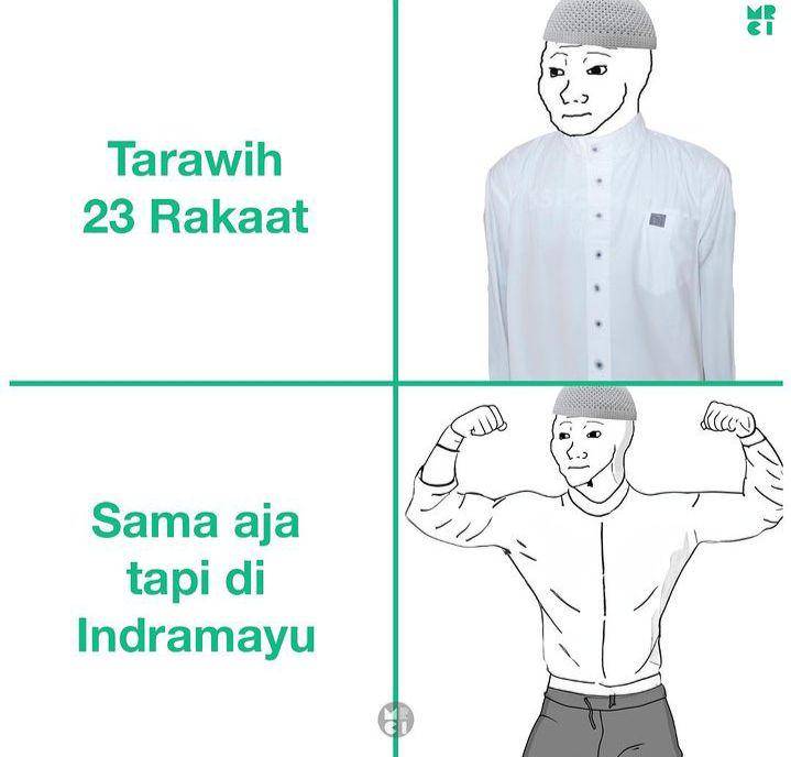meme hitung jumlah rakaat salat Tarawih (instagram.com/mrci.id)