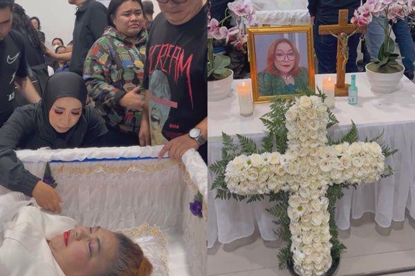 7 Potret Melly Goeslaw di Rumah Duka Adiknya yang Meninggal Dunia