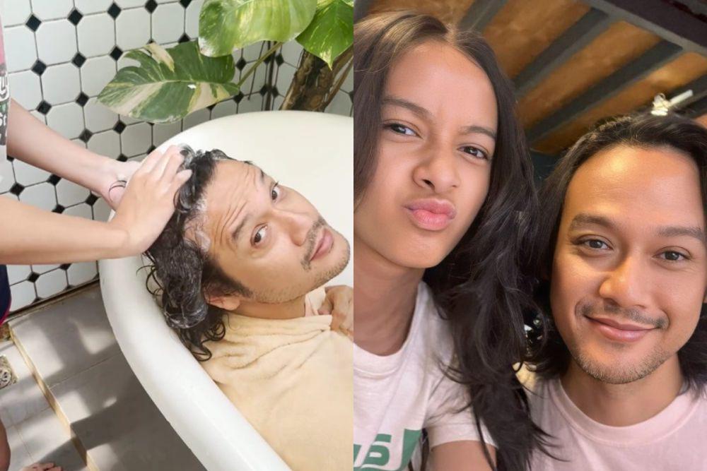 7 Potret Dwi Sasono Dapat Treatment ala Salon dari Widuri Sang Anak