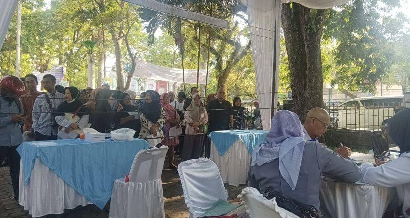 Suasana pendaftaran untuk mudik gratis di Kota Medan (Dok. Diskominfo Medan)
