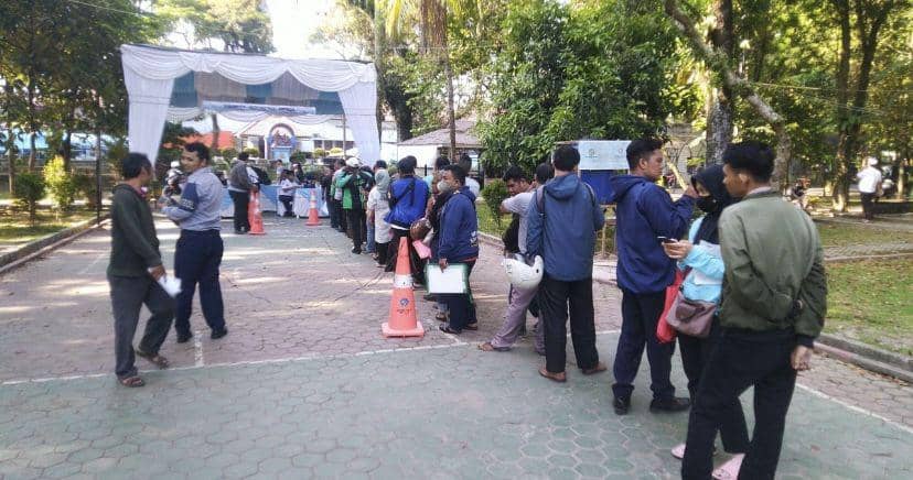 Suasana pendaftaran mudik gratis yang digelar Pemko Medan (Dok. Diskominfo Medan)