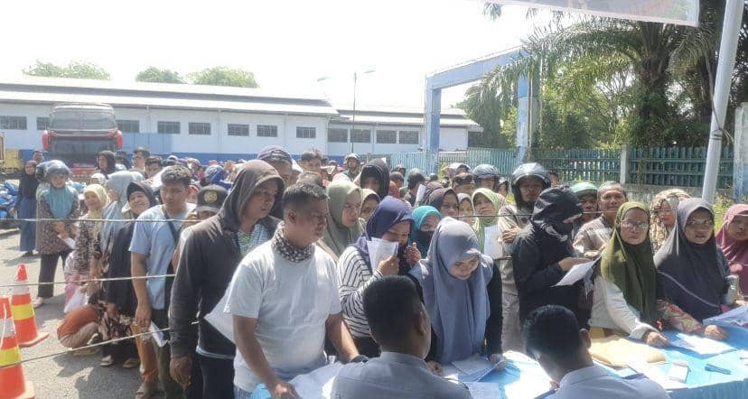 Suasana pendaftaran mudik gratis yang digelar Pemko Medan (Dok. Diskominfo Medan)