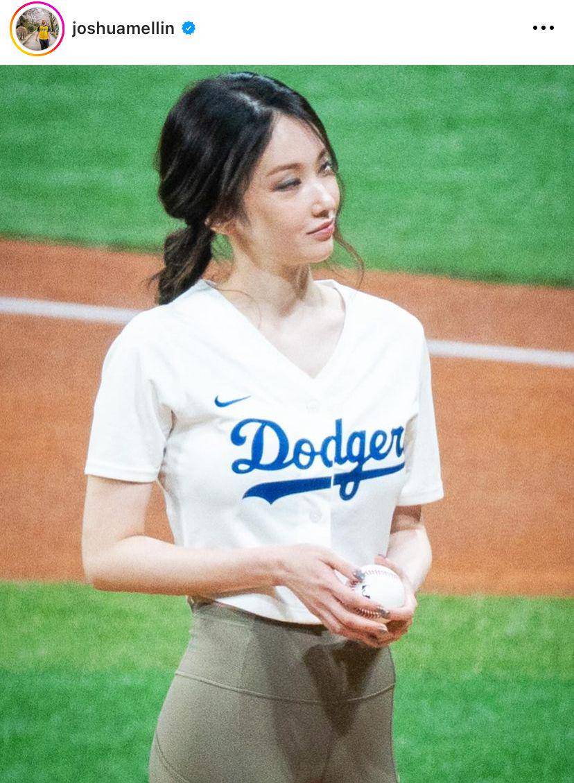 potret Jeon Jong Seon di MLB Seoul World Tour 2024 (via Instagram.com/joshuamellin)