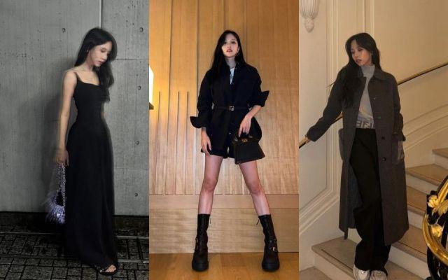 8 Padu Padan Outfit Hitam ala Mina TWICE, Gayanya Kekinian!
