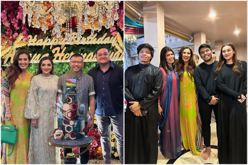 9 Potret Liza Natalia di Ultah Anang Hermansyah, Ikut Bernyanyi!