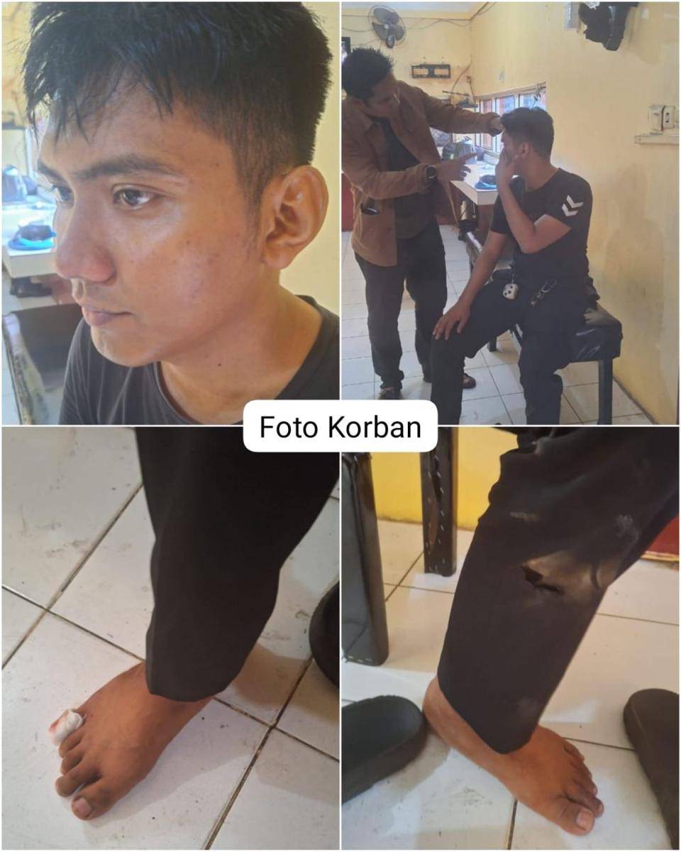 Pengantar jenazah keroyok polisi di Makassar ditangkap polisi, Selasa (19/3/2024)/Istimewa