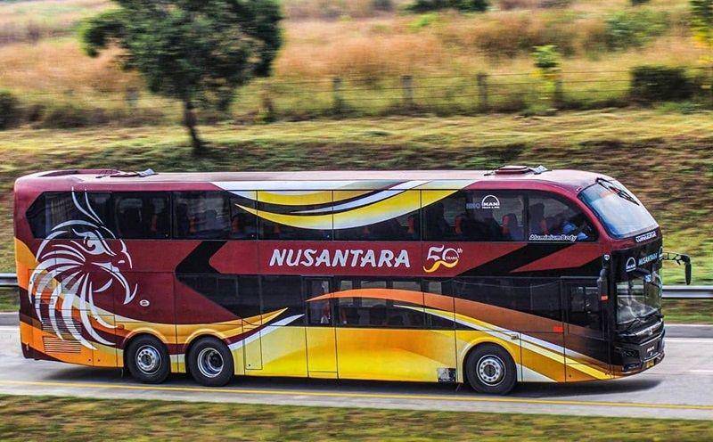 Bus Nusantara Gemilang double decker (instagram.com/indonesiatransportation)