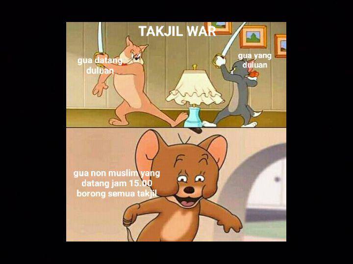 meme Jerry lihat Tom dan Spike debat (dok. pribadi/Iip Afifullah)