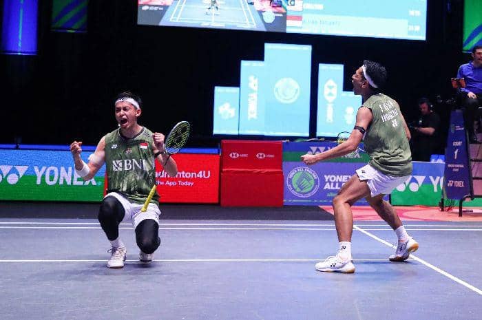 Sektor ganda putra indonesia melalui pasangan fajar dan rian. (IDN Times/Foto : pbsi.id)