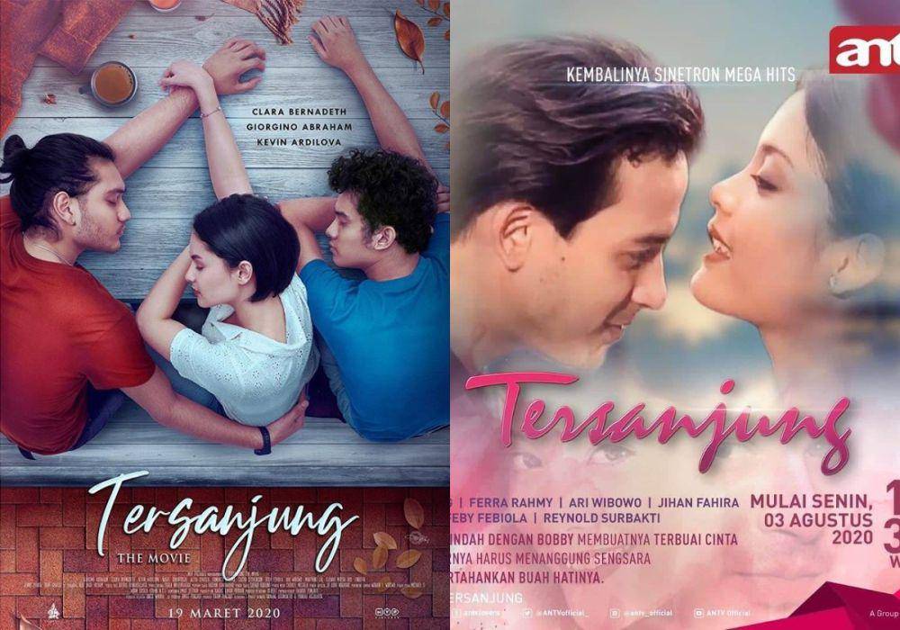 perbandingan poster Tersanjung ( dok. MVP Pictures/Tersanjung the Movie | dok. Tripar Multivision Plus/Tersanjung)