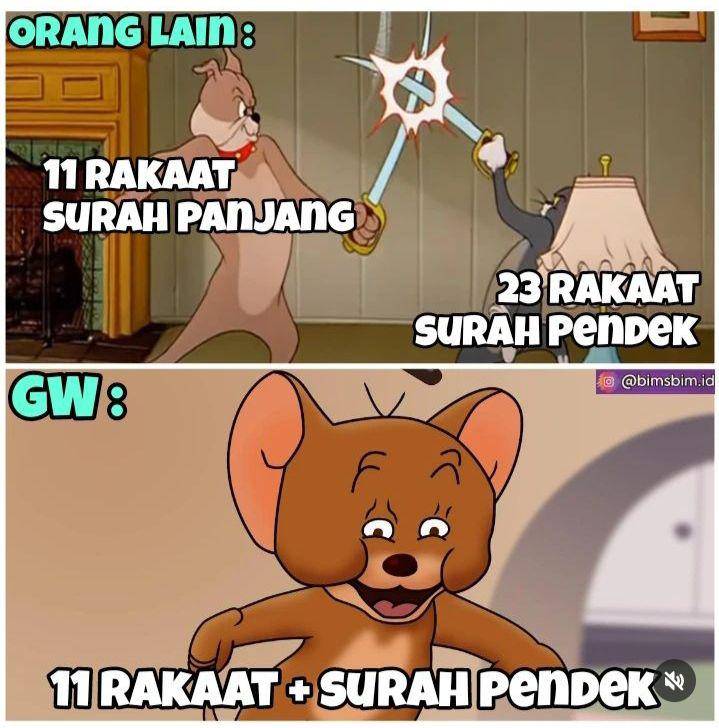 meme Jerry lihat Tom dan Spike debat (instagram.com/bimsbim.id)