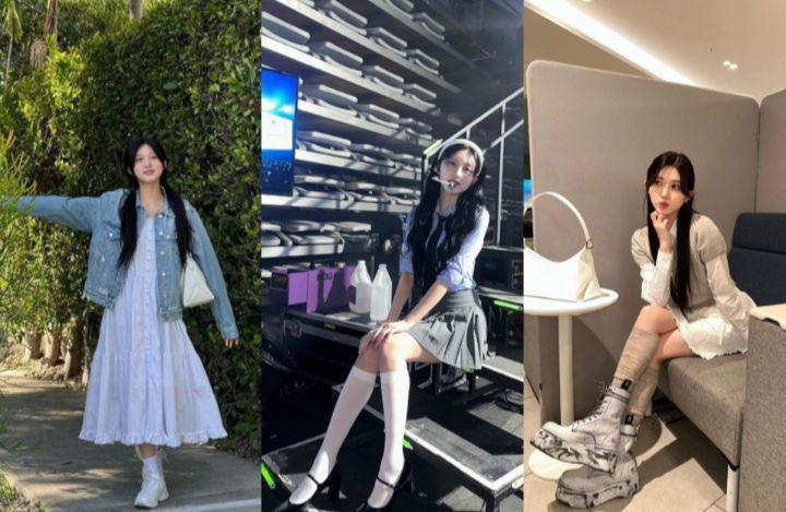 8 OOTD Dress dan Skirt ala Gaeul IVE, Super Stunning!