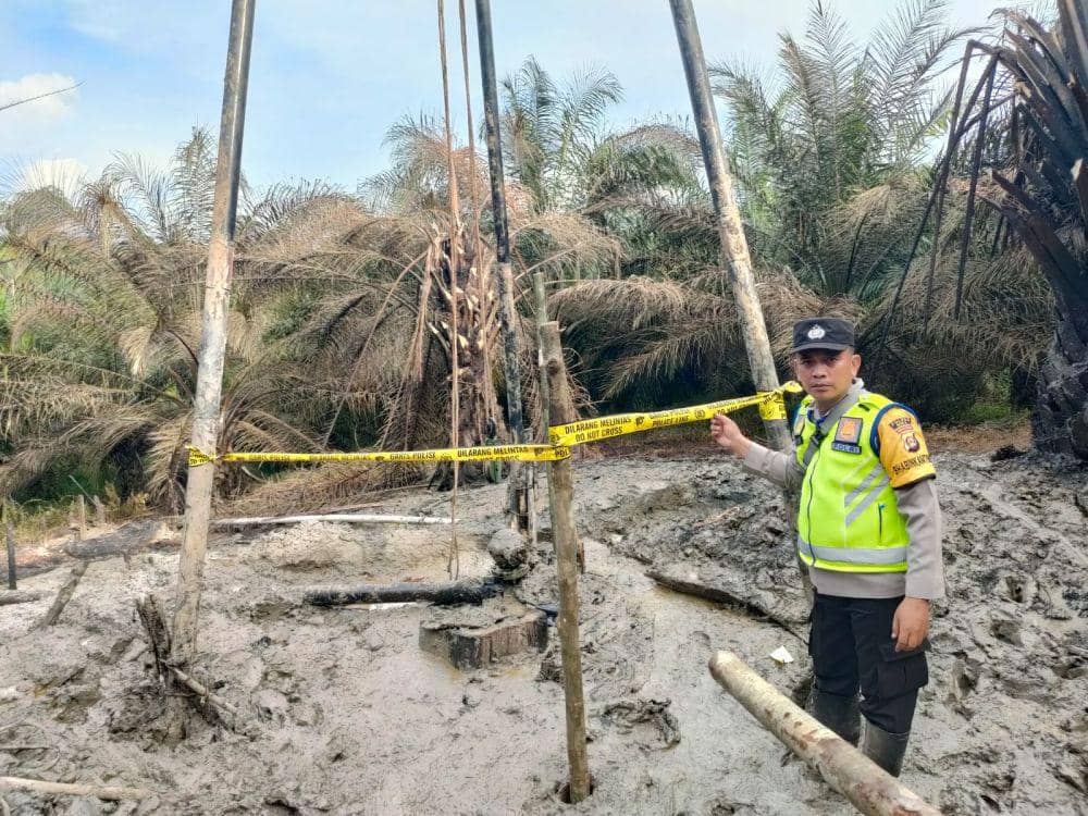 Sumur Minyak Ilegal Terbakar Lagi di Muba, Pemilik Langsung Ditangkap