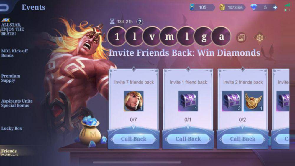 event Friends Callback (dok. Moonton/Mobile Legends)