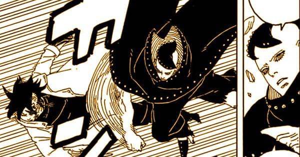 Kawaki terkena serangan Jurai ( Dok. Shueisha / Boruto: TBV )