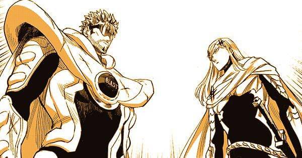 Flashy memperingatkan Blast untuk tidak ikut campur ( Dok. tonarinoyj.jp/One Punch Man )