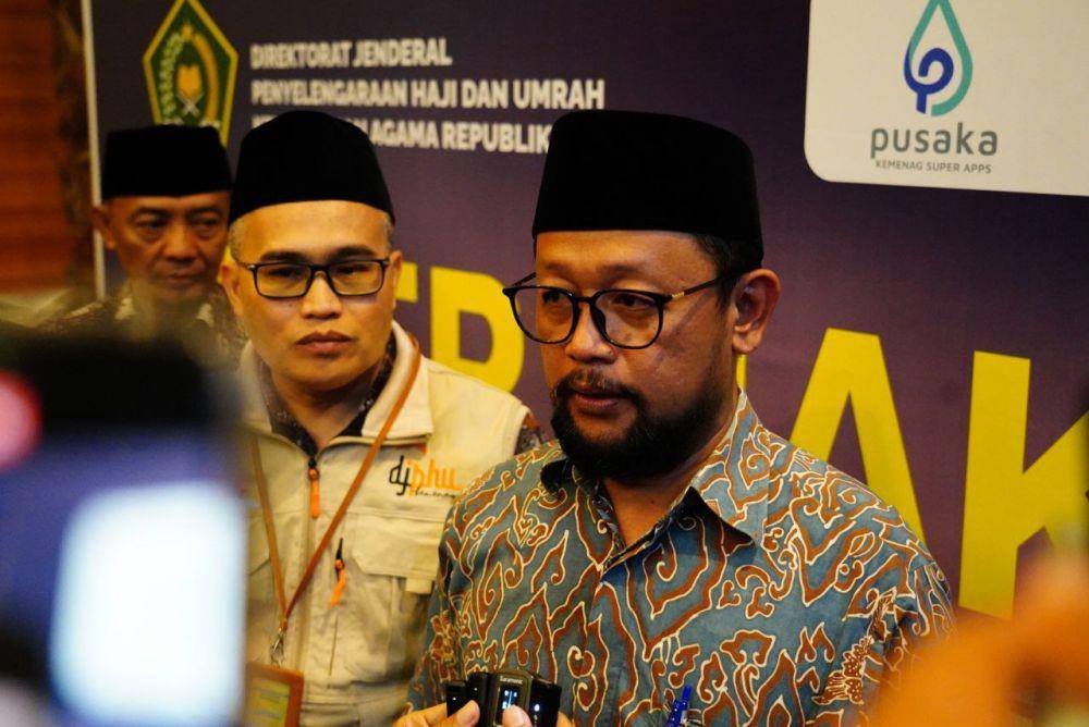 Staf Khusus Menteri Agama, Ishfah Abidal Aziz usai menjadi pembicara dalam Bimtek PPIH 2024 di Jakarta, Kamis (21/3/2024). Dokumentasi Kemenag