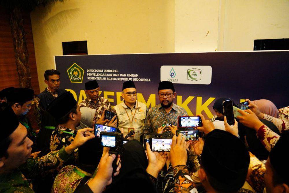 Staf Khusus Menteri Agama, Ishfah Abidal Aziz usai menjadi pembicara dalam Bimtek PPIH 2024 di Jakarta, Kamis (21/3/2024). Dokumentasi Kemenag