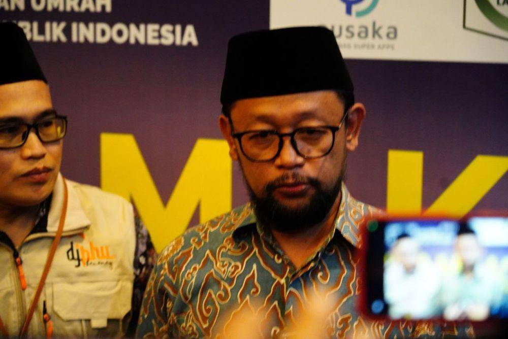 Staf Khusus Menteri Agama, Ishfah Abidal Aziz usai menjadi pembicara dalam Bimtek PPIH 2024 di Jakarta, Kamis (21/3/2024). Dokumentasi Kemenag