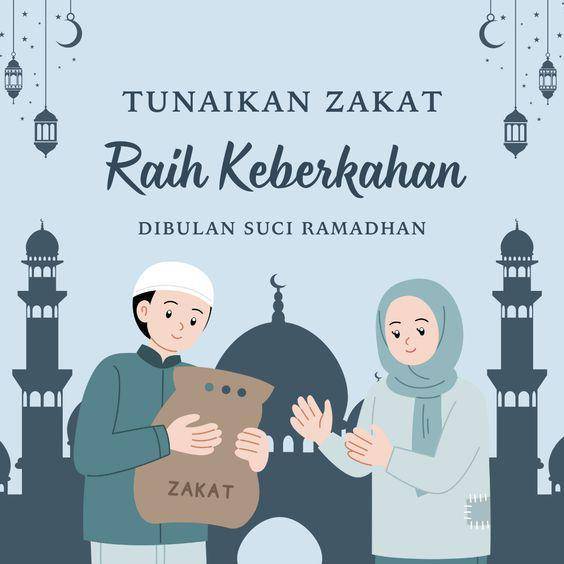 ilustrasi poster menunaikan zakat fitrah (pinterest.com/Kreasi Cantik Canva)