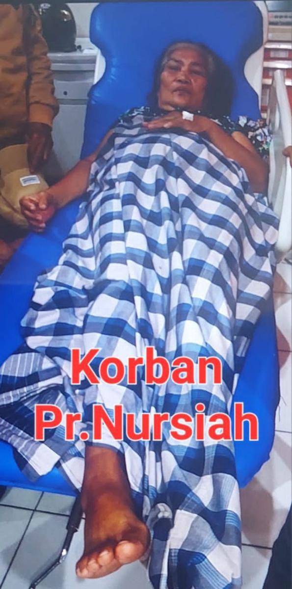 Ibu yang dianiaya anak kandungnya sendiri di Makassar/Istimewa