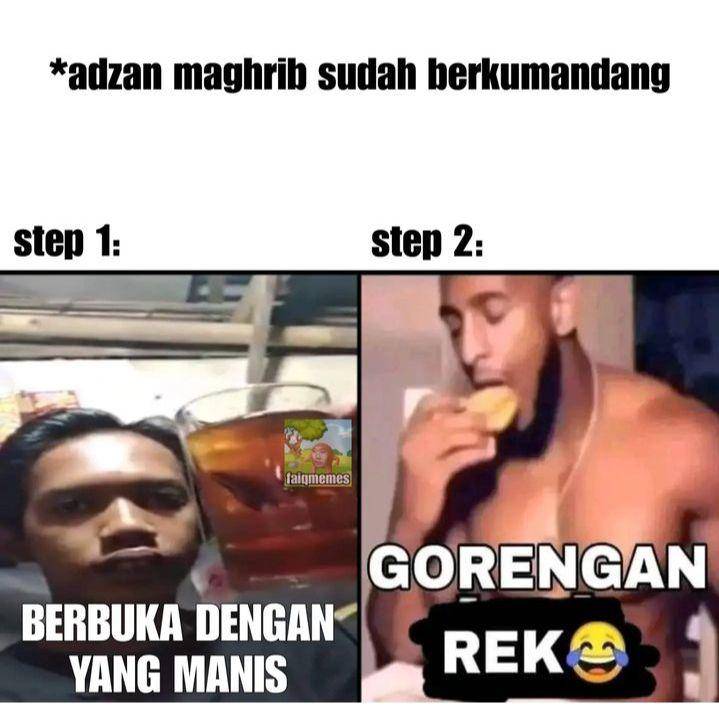 meme buka puasa sama gorengan (instagram.com/faiqmemes)