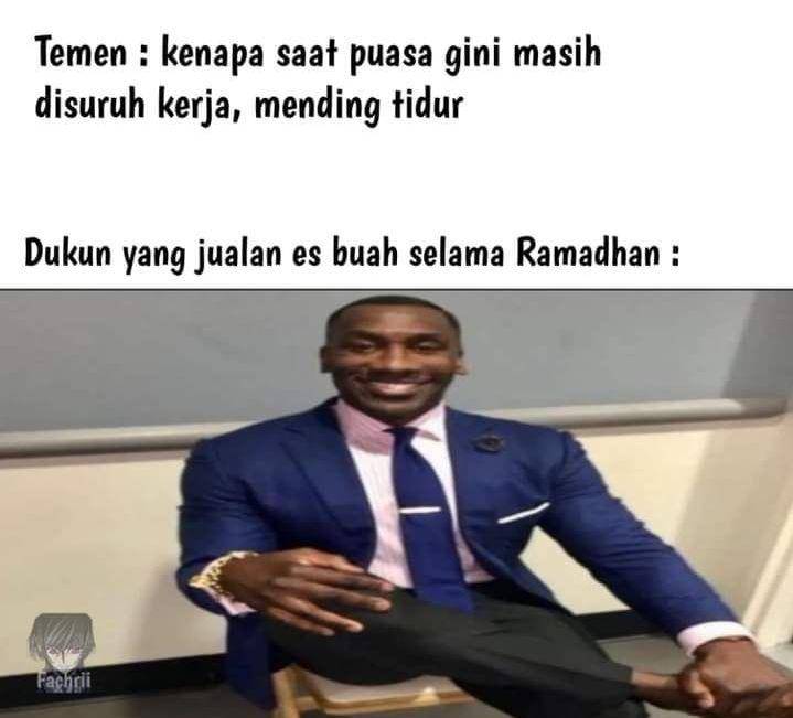 meme kerja saat puasa (instagram.com/pos.total)