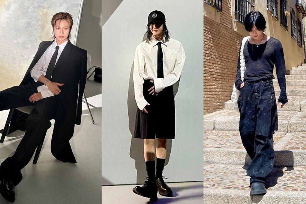 7 Ide OOTD Hitam Putih ala Taemin SHINee, Formal hingga Street Style!