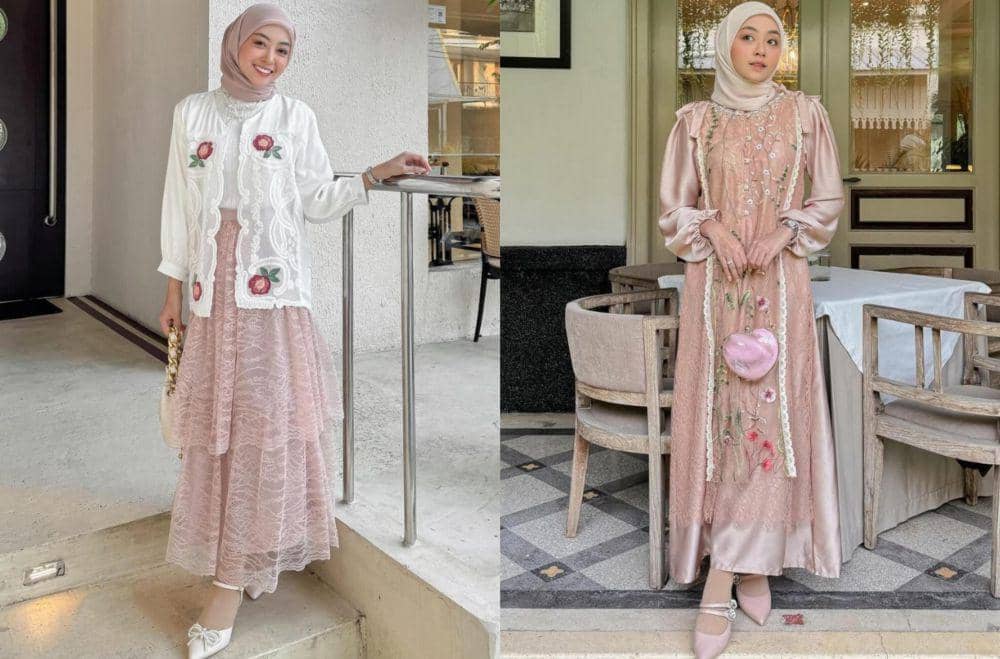 9 Ide Outfit Lebaran Serba Pink ala Meirani Amalia, Tampil Manis!