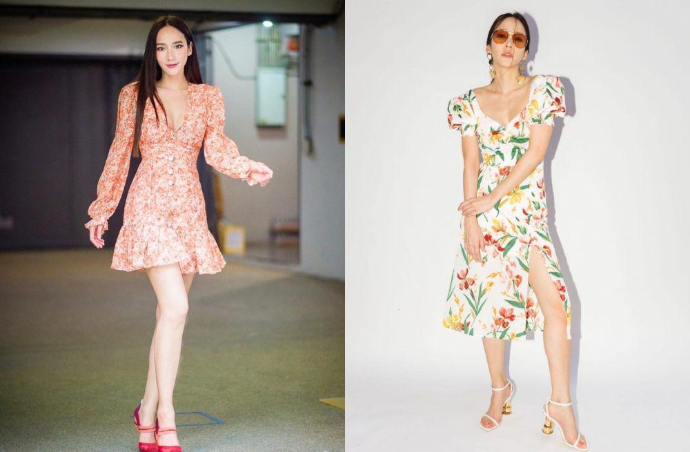 9 Koleksi Floral Dress Aum Patchrapa, Cocok untuk Piknik di Taman