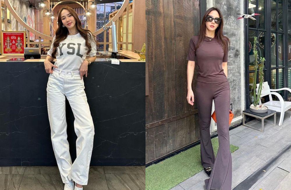 9 Referensi Outfit Kasual ala Aum Patchrapa untuk Si Jangkung