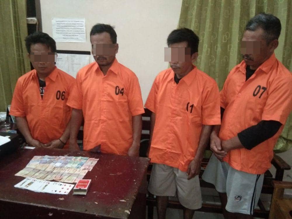 Asyik Judi Saat Ramadan, 4 Warga Pringsewu Lebaran di Penjara