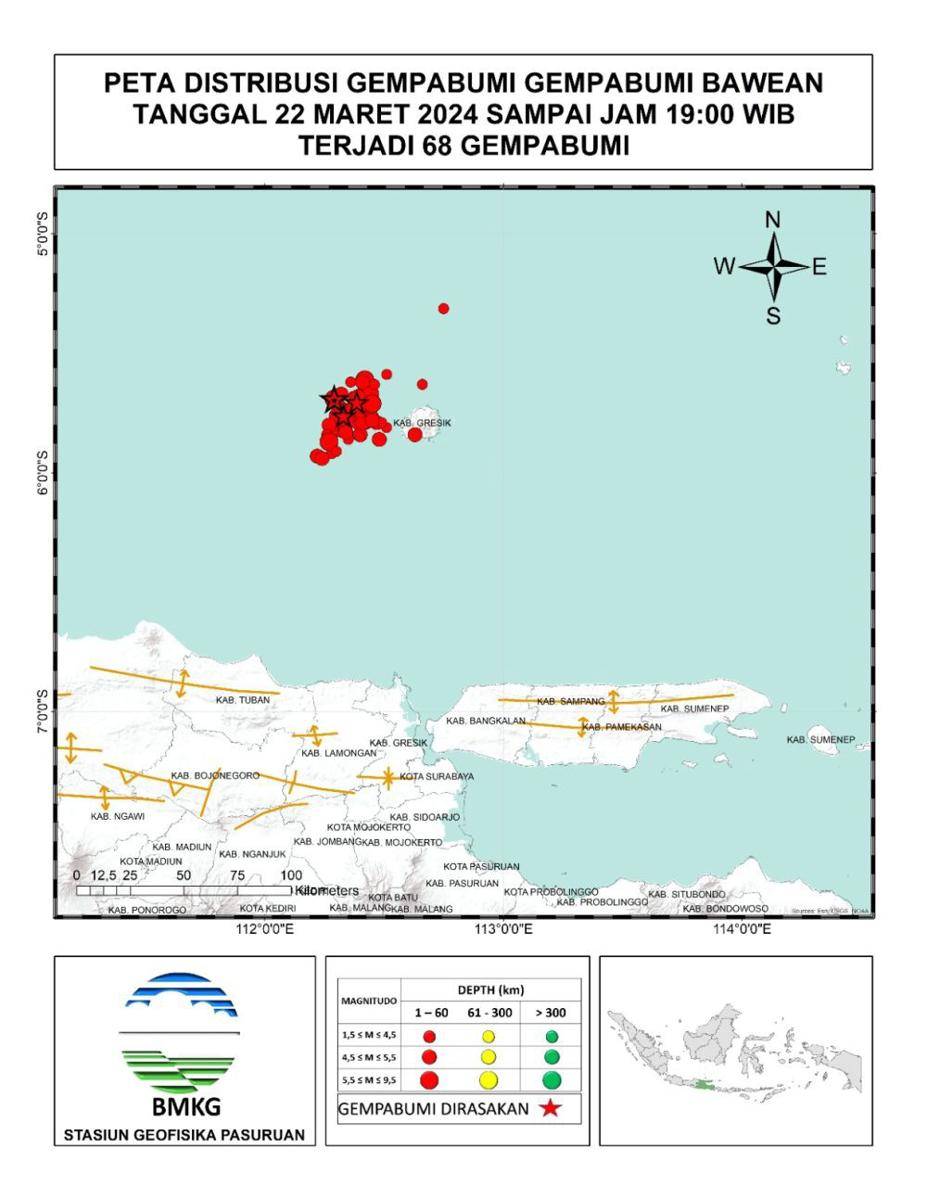 Peta analisa gempa. Dok. BMKG.