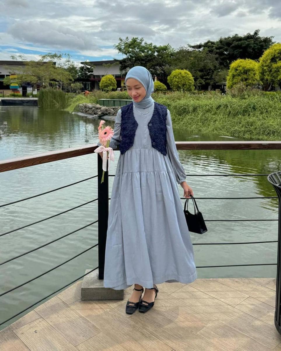 inspirasi ootd layering hijab trendi ala Kana Zahra (instagram.com/kanazhra)