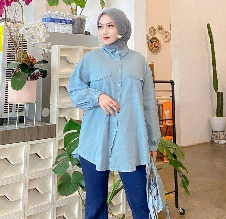 warna jilbab yang cocok dipadukan baju biru muda (instagram.com/hanifadl_)