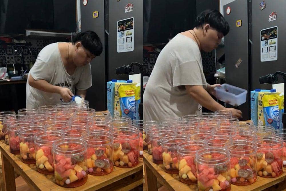 potret Papham jualan sop buah saat Ramadan (instagram.com/papham)