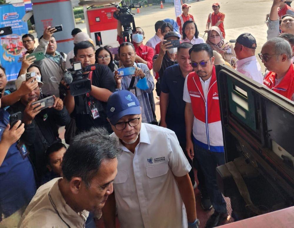 Sidak SPBU Nakal, Mendag dan Pertamina Lakukan Penyegelan