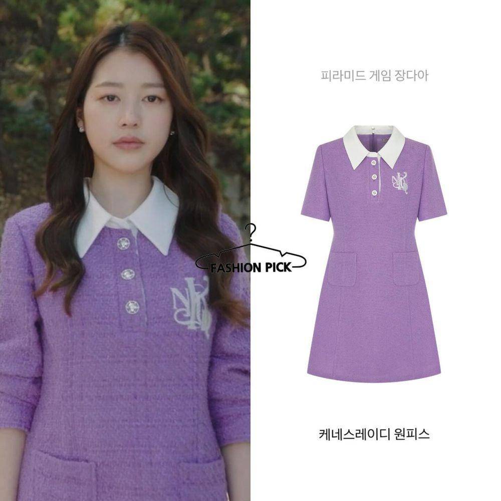 outfit Jang Da Ah di Pyramid Game (instagram.com/k_fashionpick)