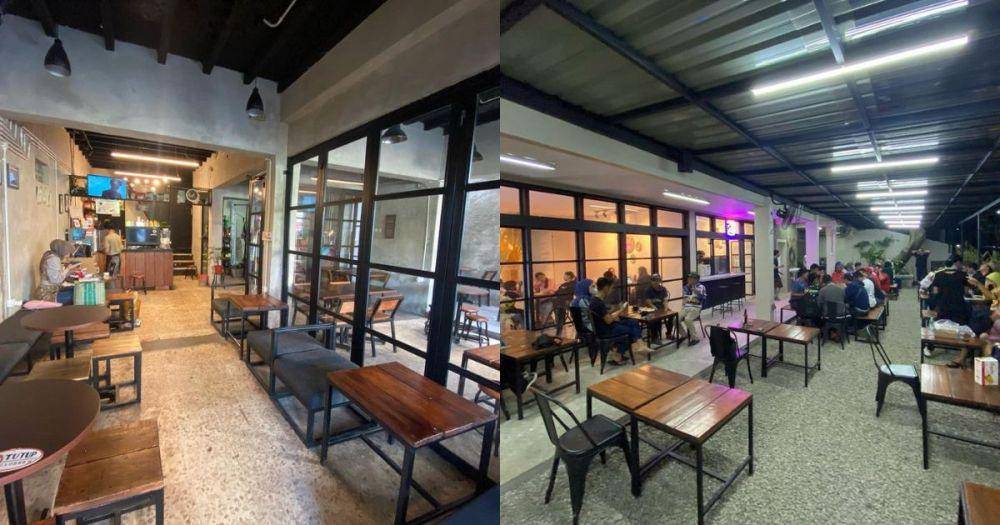 Suasana Ngopi Santai 1.0 (kiri) dan Ngopi Santai 2.0 (kanan), dua tempat nongkrong di Kota Makassar. (Instagram.com/ngopisantaiofficial)