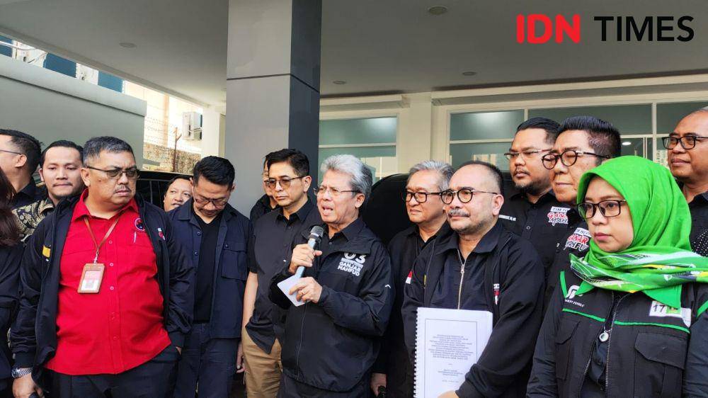 TPN Ganjar-Mahfud siap ajukan gugatan ke MK, Sabtu (23/3/2024). (IDN Times/Yosafat Diva Bayu Wisesa)