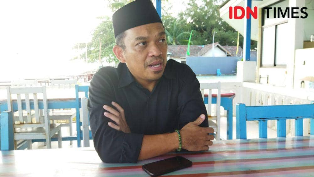 Ketua Hipmi Balikpapan Iwan Wahyudi dalam acara buka bersama anak-anak dari panti asuhan, Sabtu (23/3/2024). (IDN Times/Sri.Wibisono)