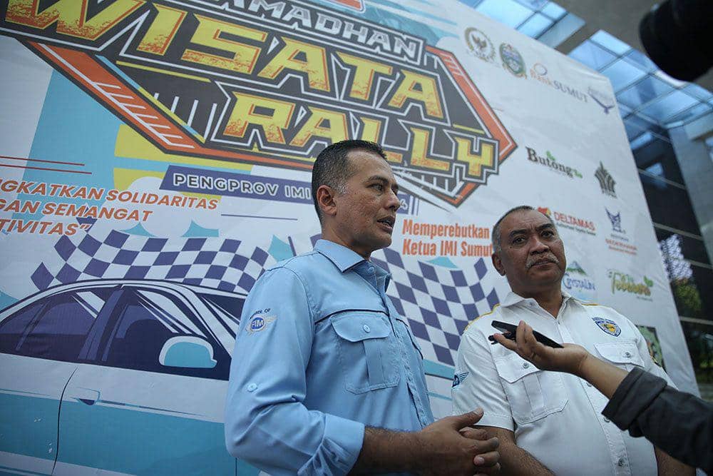 Pembukaan Ramadan Wisata Rally di Kota Medan memperebutkan Piala Ketua IMI Sumut, Minggu (24/3/2024). (Dok. IDN Times)