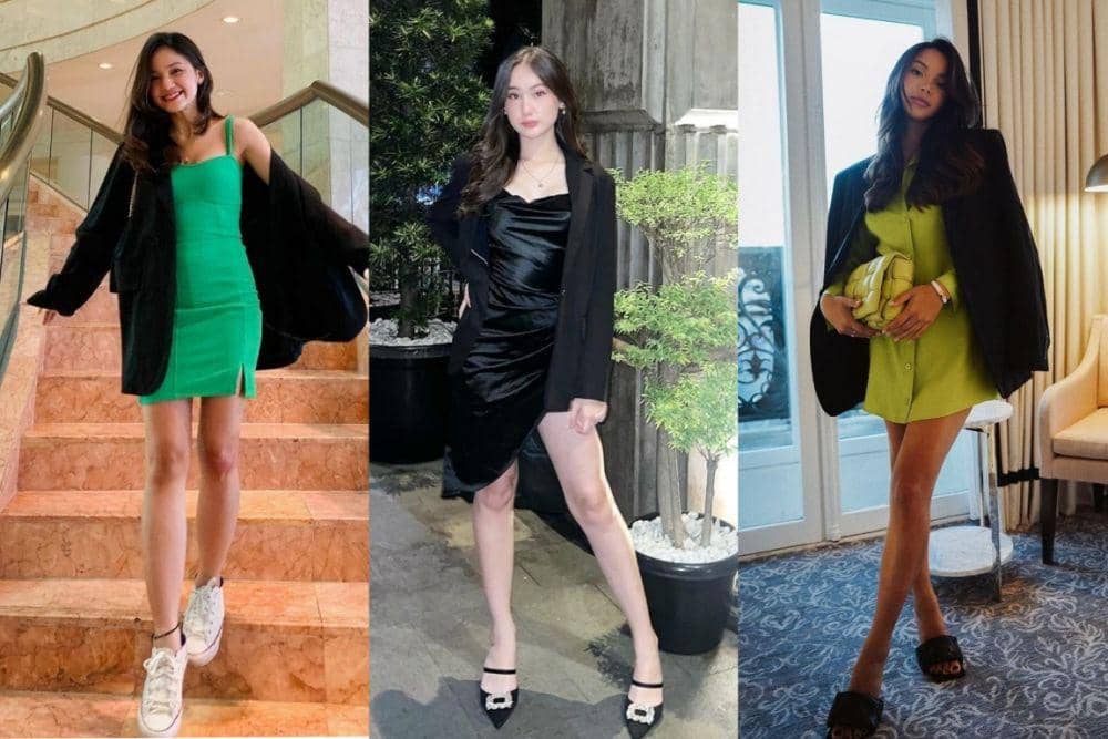 10 Ide Padu Padan Blazer dan Mini Dress, Stylish Berkelas!