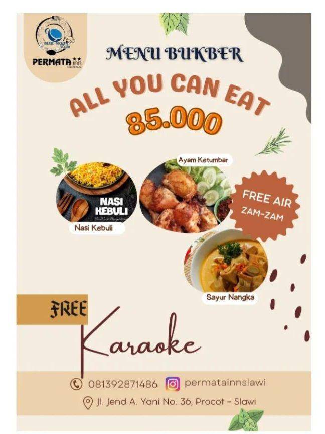 promo bukber all you can eat di Permata Inn Slawi (instagram.com/permatainnslawi)