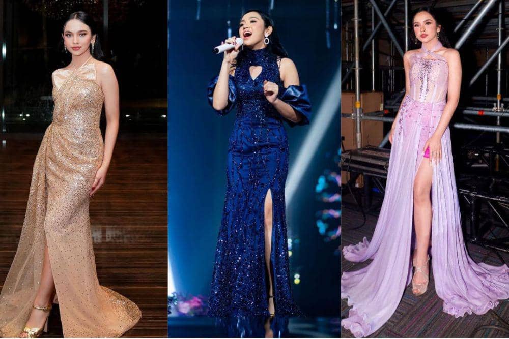 9 Ide Halterneck Dress ala Lyodra, Didominasi Warna Keemasan!