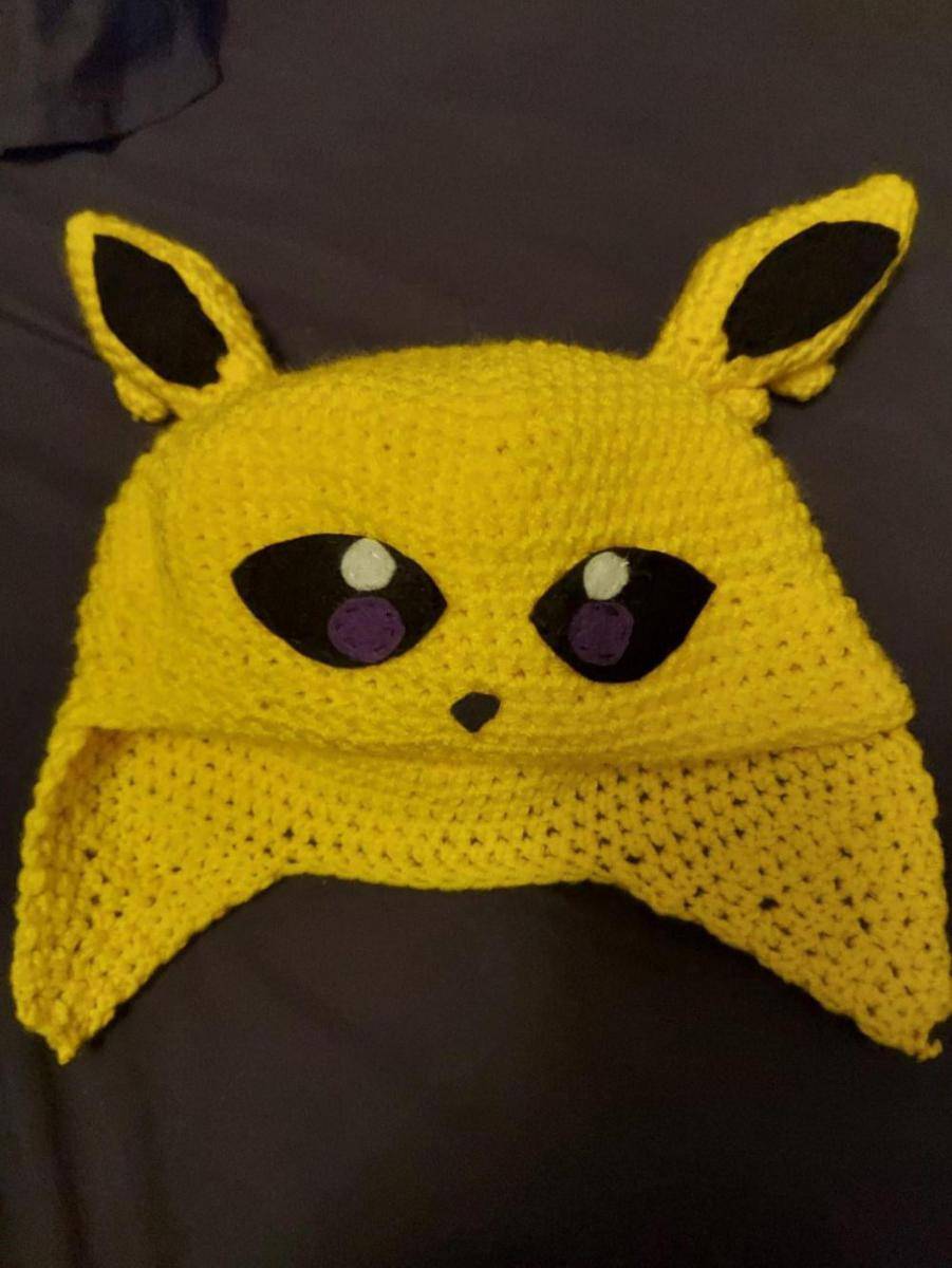 potret rajutan tangan bertema Jolteon (reddit.com/user/haleynpearson)