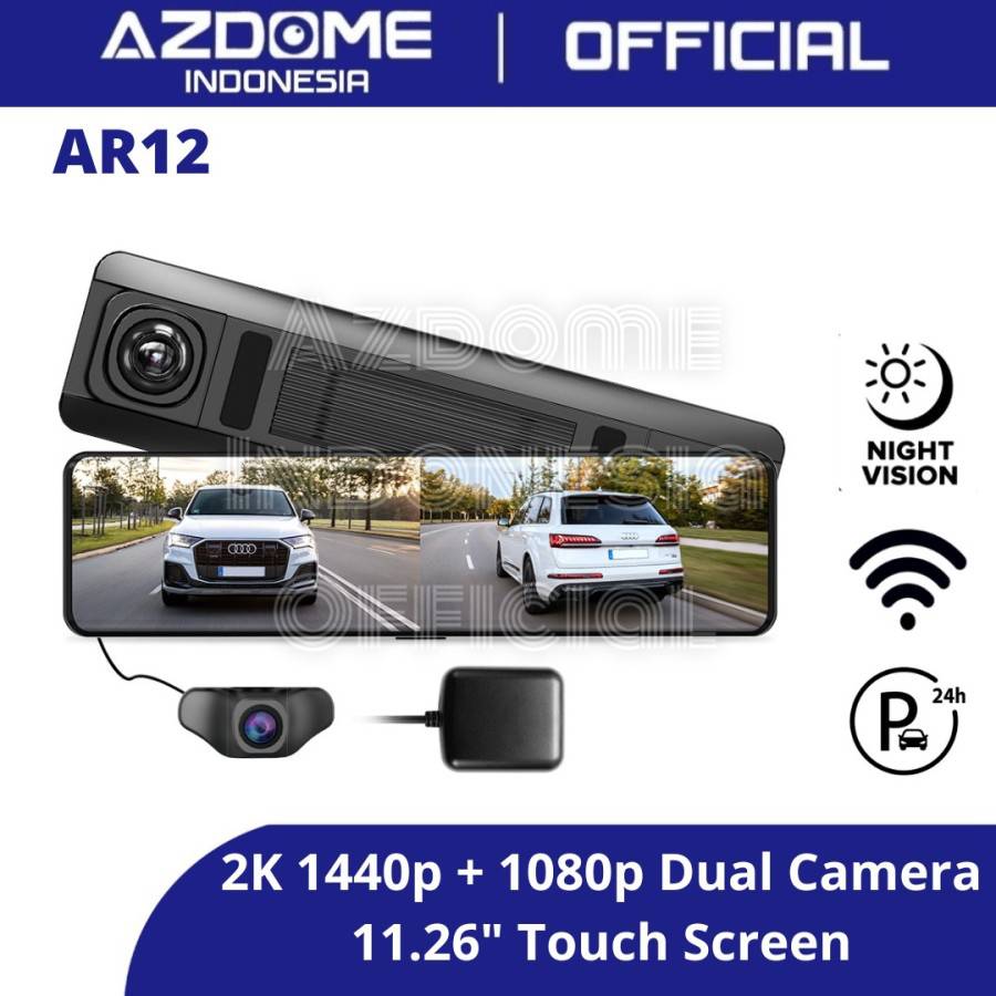 Azdome AR12 WiFi 2K Dual Camera Dashcam Car (tokopedia.com/Azdome Indonesia Official)