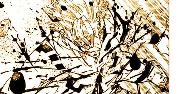 Sukuna terkena tebasan Kusakabe ( Dok. Shueisha / Jujutsu Kaisen )